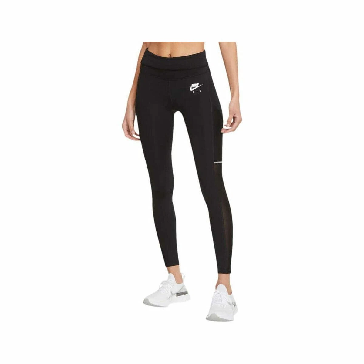 Nike Women's Dri-FIT Fold-Over Waist 7/8 Leggings DD4052-010 Black Size XS  New