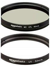 Amazon Basics Lens Filters 52mm UV And Circular Polarizer
