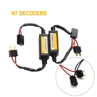LED Decoder, 2 X H7 50W 6ohm LED Decoder Flash Load - View #5