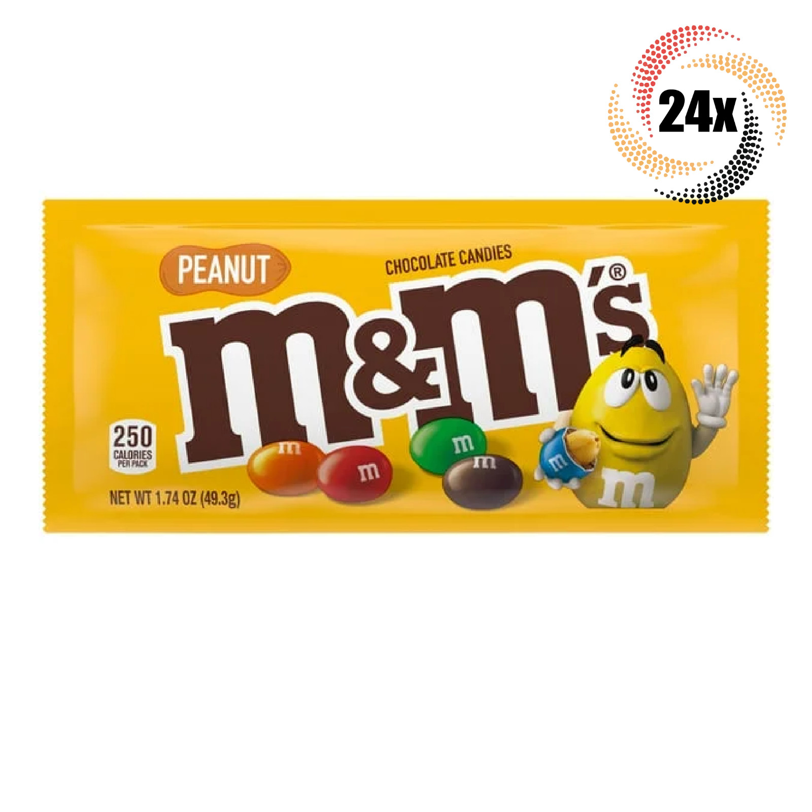 24 упаковки конфет M - Ms покрытых арахисовым шоколадом со вкусом кусочков 174 унции 9190₽