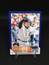 Miguel Cabrera 2023 Topps Series 1 #24 Royal Blue Detroit Tigers + Chrome Base