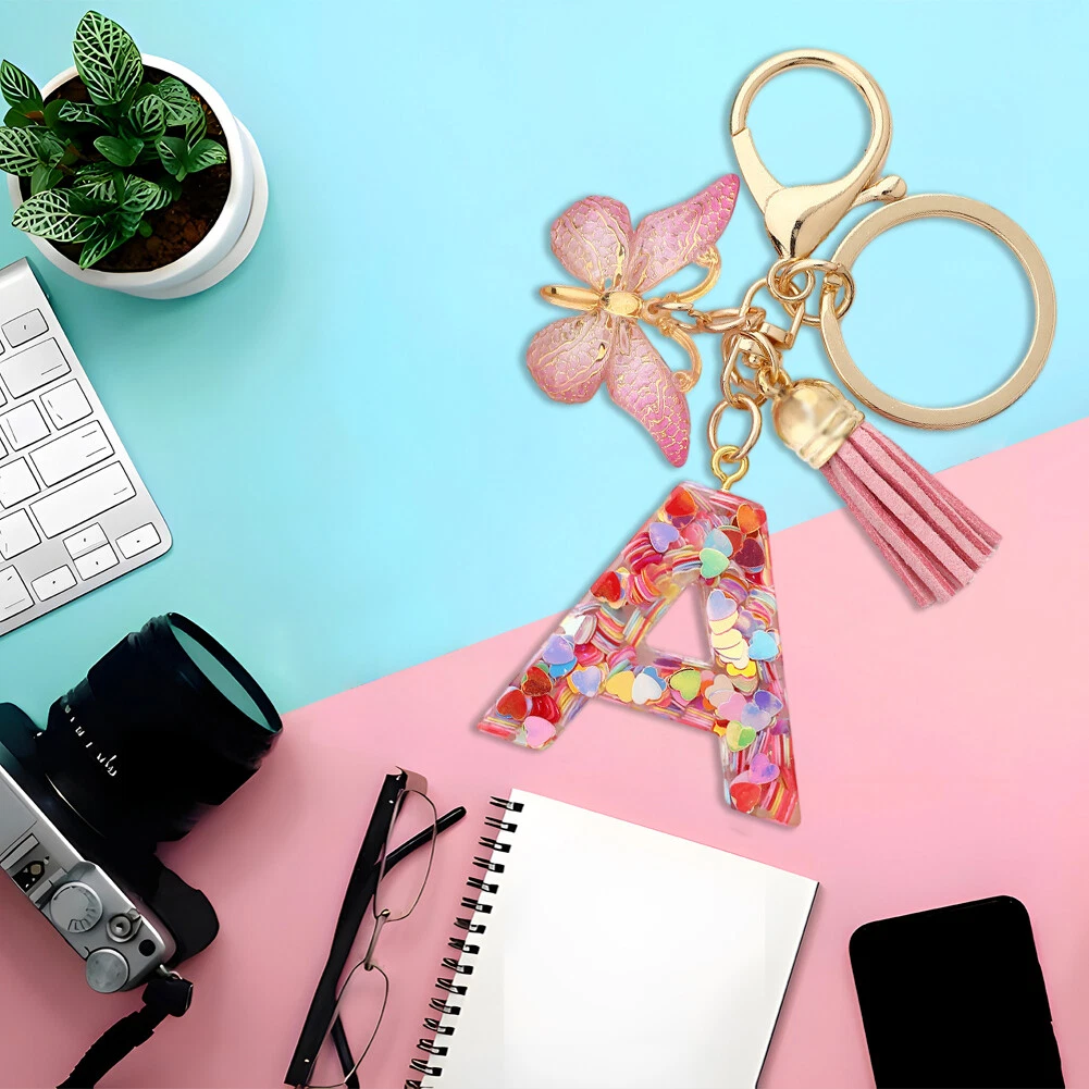 Cute letter shop keychain