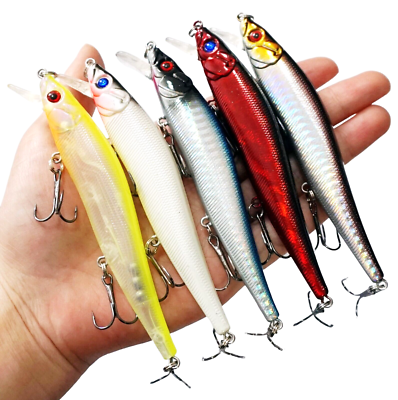 carp fishing artificial lures 5PCS Fishing Lure Hard 14.5g Minnow Artificial Baits Pike Swimbait Carp  Trolling
