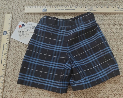 Riffle / Kaynee Blue white Plaid School Uniform Skirt/Short Girls NEW!! - Picture 2 of 7