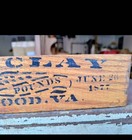 Dated 1877 Henry County Leatherwood Va 5lb Wood Cigar Box Stenciled Eagle  — photo 5
