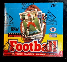 1989 Topps Football Unopened Cello Box BBCE Fasc Sealed Wrapped - 24 Packs Rare
