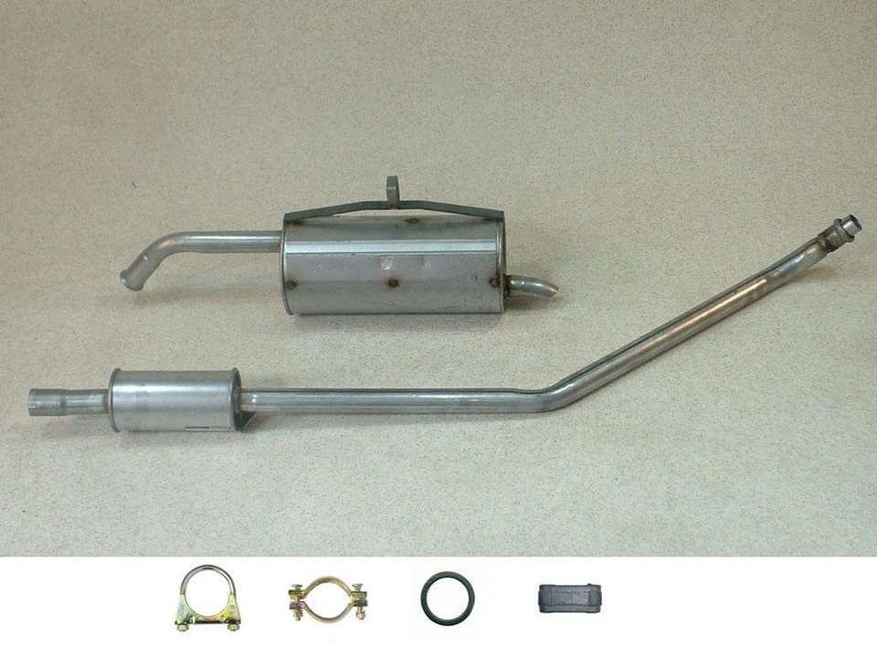 MTS Auspuff SET NEU für Toyota Starlet P9 1.3 Mitteltopf + Endtopf + Anbauteile - Bild 1 von 1