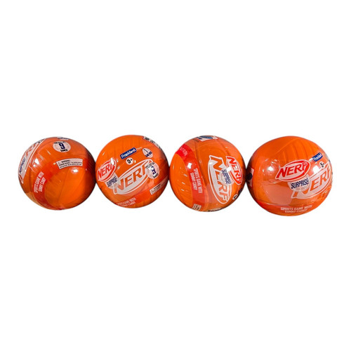 Nerf Surprise Ball Mini Sports Game Pack w/ Gummy Candy New (4 Count) Easter