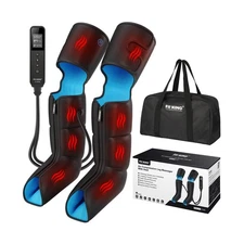 FIT KING Air Compression Leg Massager with Heat for Circulation Upgraded Full...