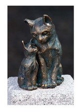 Rottenecker Bronzefigur Schmusekatzen Dekoration für Haus und Garten Wohndeko