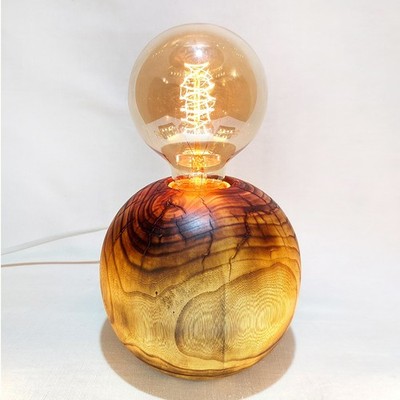 Wooden Handmade spherical loft lamp
