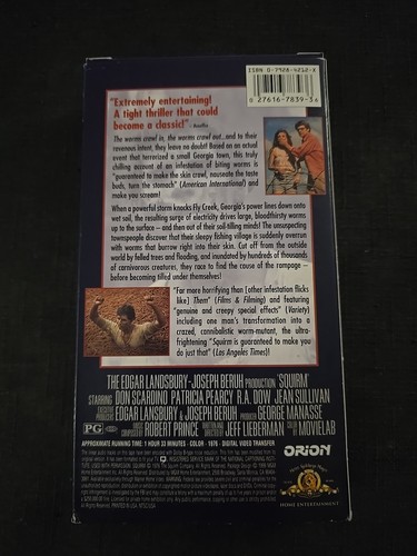 Squirm - 1976 - Cult Horror - MGM Movie Time - Rare VHS - Picture 2 of 3