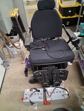 Quantum iLevel Power Wheelchair Purple Electric Joystick Elevating Legrest