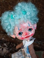 Custom Blythe Doll OOAK Trixie, Handmade Clown Blythe Art Doll, Fully Sculpted F