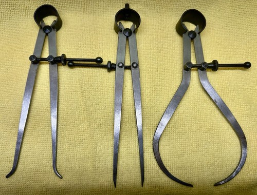 Vintage Set of 3 :  Inside Caliper,  Outside Caliper, and Spring Divider    NOS