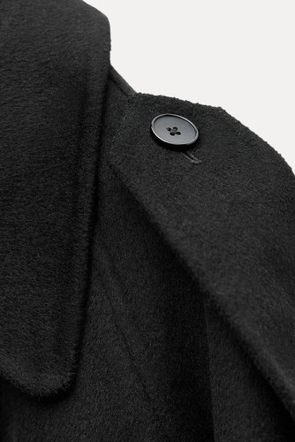 BNWT ZARA BLACK ZW COLLECTION CROPPED WOOL COAT - SIZE S - RRP £89.99 - Bild 5 von 7