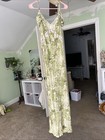 Green Floral Goddess Dress, Anthropology 