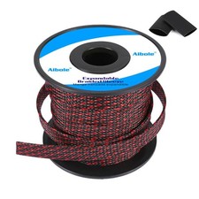 100Ft-1/8inch PET Expandable Braided Wire Sleeving,Wire Loom Cable Sleeve for...