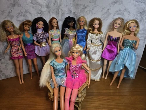Beautiful Lot Of 11 Vintage Barbies Clean Shampooed Boil Wash Dressed VGC