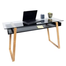 Massimo Small Desk - 55 Inch, Modern Computer Desk for Small Spaces, Living R...