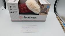 Isotoner Ladies Memory Foam Comfort Hoodback Slippers Chili Pepper Size L 8.5-9