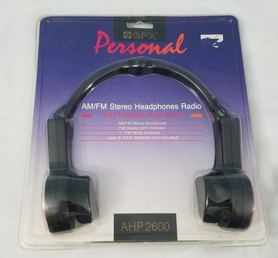 Vintage GPX Personal AM FM Stereo Headphones Radio NEW SEALED ahp 2600 pink
