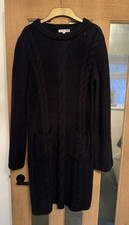 Uniqlo x JW Anderson Navy Blue Cable Knit Long Sweater Dress Pockets - Sz Small