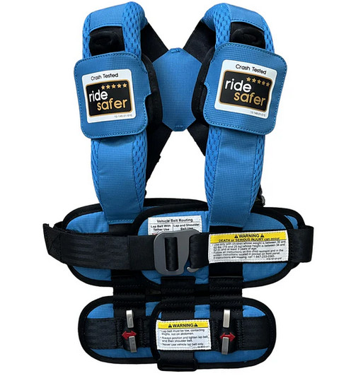 RideSafer Travel Car Seat Vest Gen 5 Blue Size Small Portable Child Safety