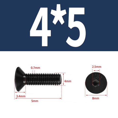Senkkopf Innensechskantschraube schwarz Stahl Flachkopf Innensechskantschrauben M1,6-M20 - Bild 64 von 162