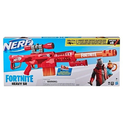 NERF Fortnite Heavy SR Mega Dart Blaster Toy Gun with Foam Darts (2021) 123
