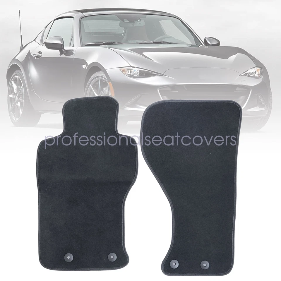 Replacement Front & Rear Floor Mats Carpet Velour For 2016-2023 Mazda MX-5 Miata - Изображение 2 из 4