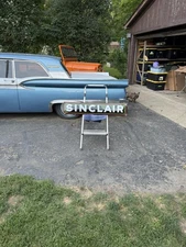 VINTAGE SINCLAIR GASOLINE DOMED PORCELAIN SIGN, 39 1/2”x 7 3/4”, RARE