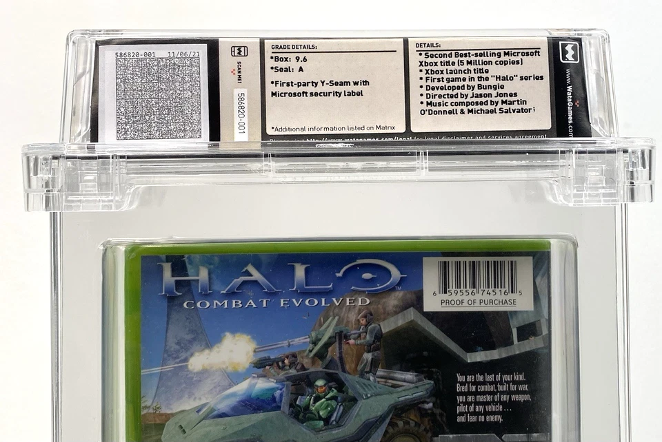 Halo Combat Evolved First Print New Xbox 2001 Factory Sealed WATA 9.6 A NTSC - Image 3 of 4
