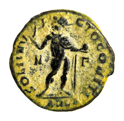 R1 Rare Constantine I Follis Sol Invicto Comiti Arles AD 316 Genuine Ancient