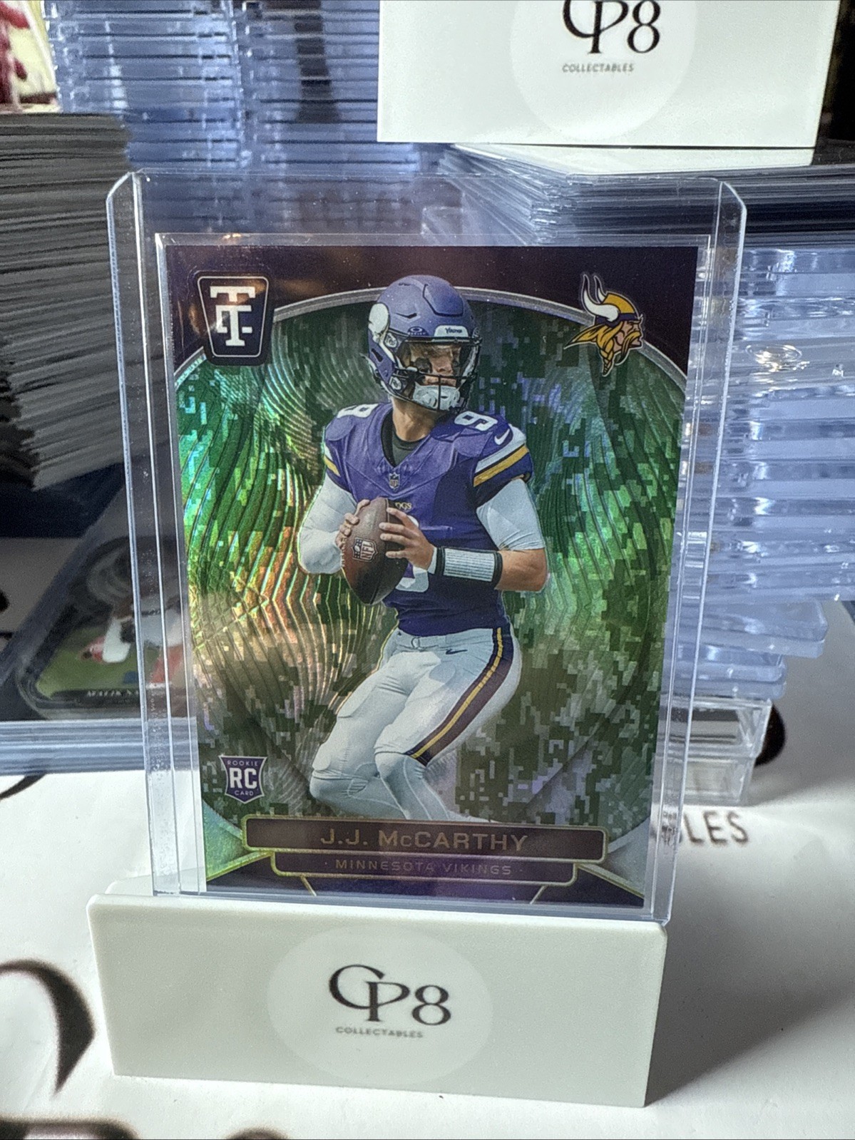 JJ McCarthy Panini Totally Certified #127 Mirror Platinum Camo