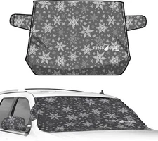 FrostGuard Plus Winter Windshield Cover - Snowflake, XL