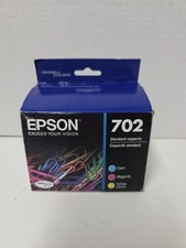 Epson 702 T702520-S Tri-Color Ink Cartridge, Unopened Unused