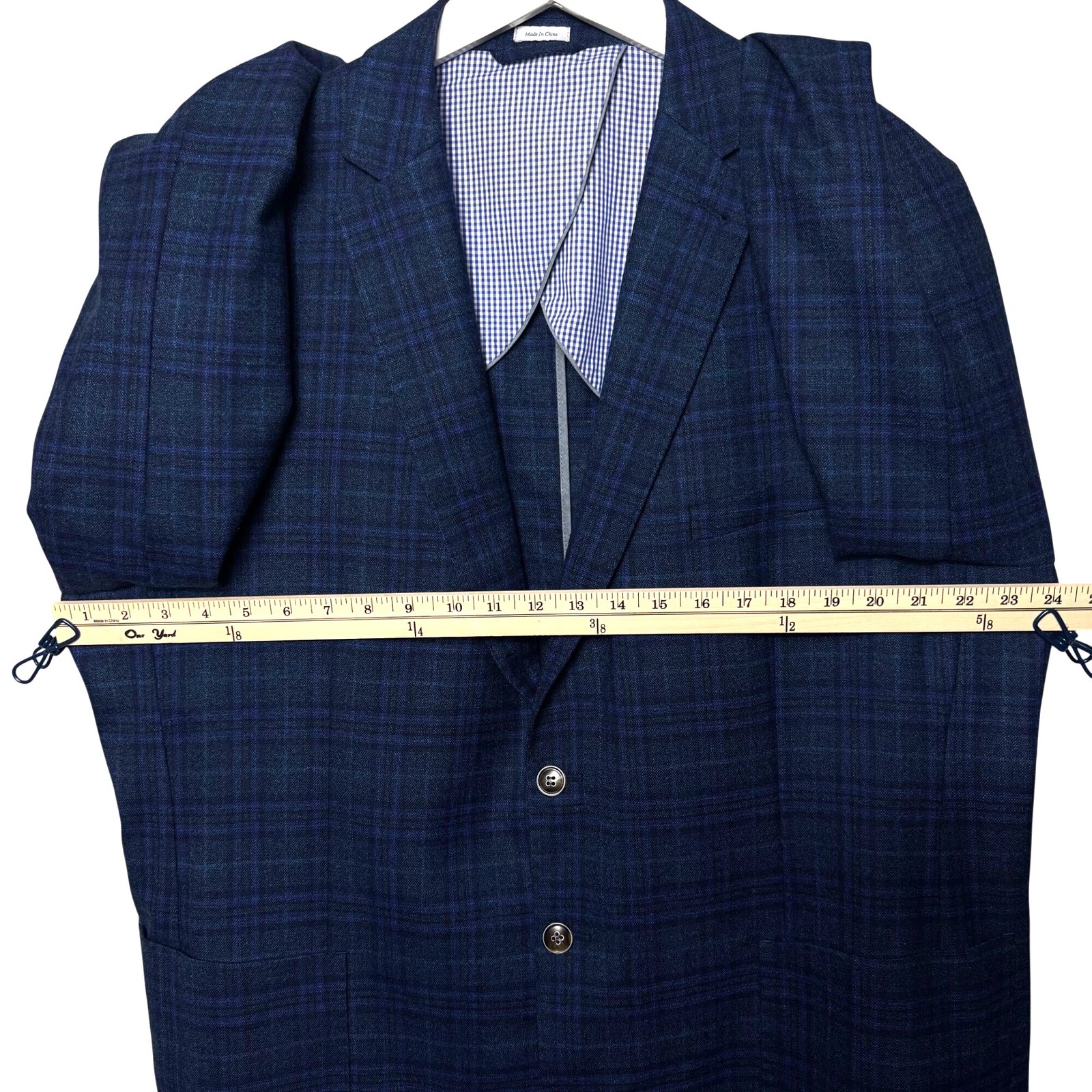 Peter Millar Blue Windowpane Soft Jacket Sport Co… - image 3