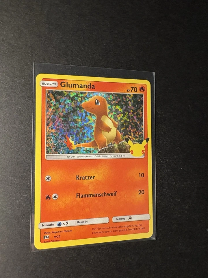 Glumanda 9/25 McDonald's Celebrations Holo Pokémon Pokemon Karte Deutsch NM - Bild 3 von 4