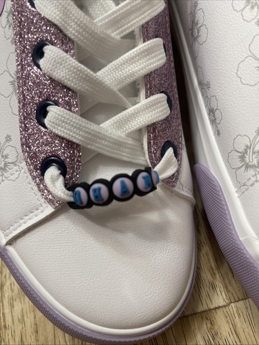 Disney Stitch niedrige Damen-Sneaker 11 Schnürschuhe Glitzerakzente Anhänger Schlüsselanhänger - Bild 14 von 19