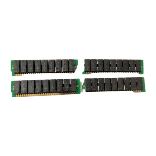 * SALE * SET OF 4 VINTAGE 1 MEG 9 CHIP FUJITSU 30 PIN SIMM MODULE RM1-CBL27-8