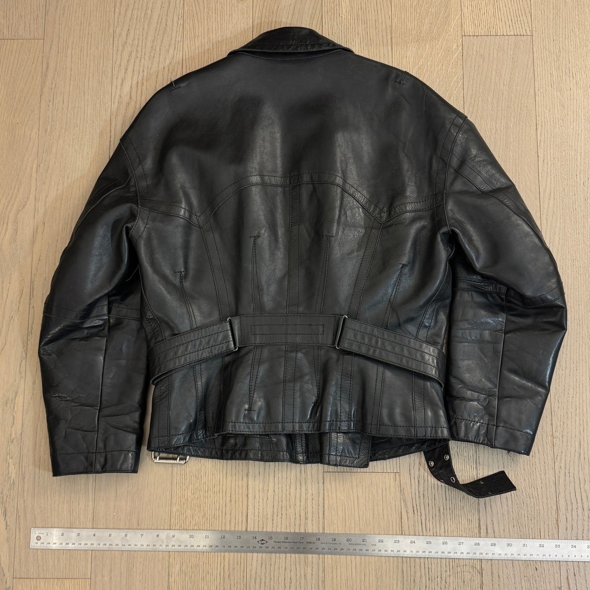 Dirk Bikkembergs Homme Leather Biker Jacket Belted Black | eBay