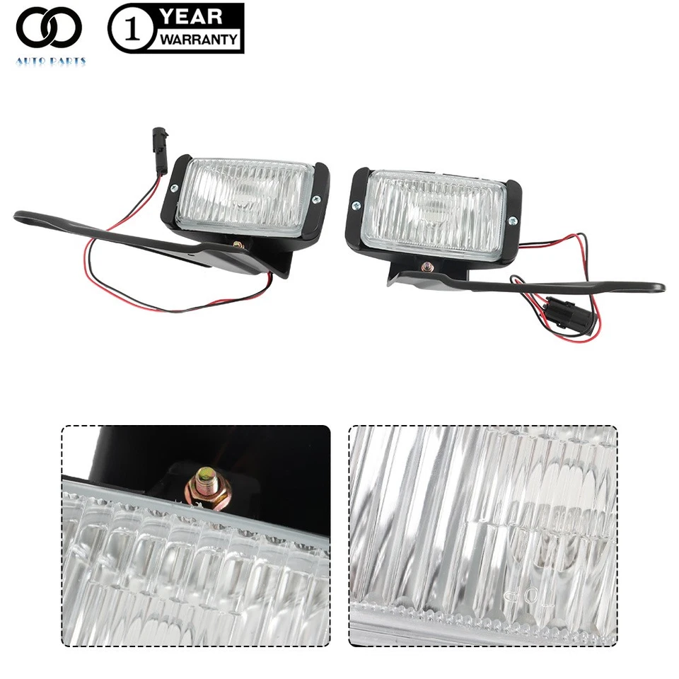 Front Fog Light Lamps Right&Left Side For 1988-2000 Chevy GMC C/K 1500 2500 3500 - Image 3 of 4