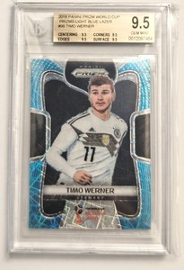 2018 Panini Prizm World Cup Timo Werner #98 Rookie Light Blue Lazer /125 BGS 9.5