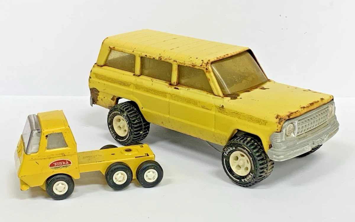 tonkaジープ イエロー 25+ Tonka Jeep Yellow Vintage Manufacture Diecast Cars, Trucks
