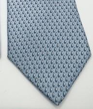 Brooks Brothers Makers Italian Silk XL Necktie Light Blue Sails AOP