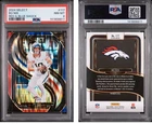 2024 Panini Select - Premier Level Bo Nix #117 Red & Blue Shock Prizm (RC) PSA 8