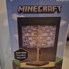 Minecraft Diamond Ore Lamp Diamond Sword Puller 14in Blue Wall Plug-In Corded