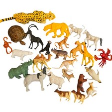 Vintage Mixed Plastic Safari Zoo Animal Toy Lot Of 28 Imperial Wild Republic