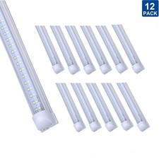 12 Pack 8FT Led Shop Light Fixture 8 Foot Led Tube Light 72W T8 Integrated Bulbs
